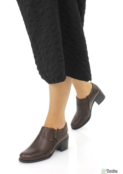 Mammimia Kadın Kalın Kısa Topuklu Hakiki Deri Klasık Ayakkabı M26/KA3725 modelleri