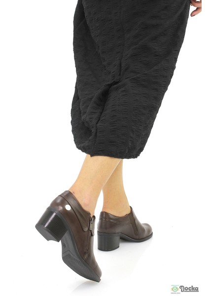 Mammimia Kadın Kalın Kısa Topuklu Hakiki Deri Klasık Ayakkabı M26/KA3725 fırsatları