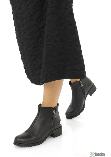 Mammimia Kadın Hakiki Deri Ortopedik Düz Taban Kısa Klasik Tarz Bot M26/KB1615 fiyatları