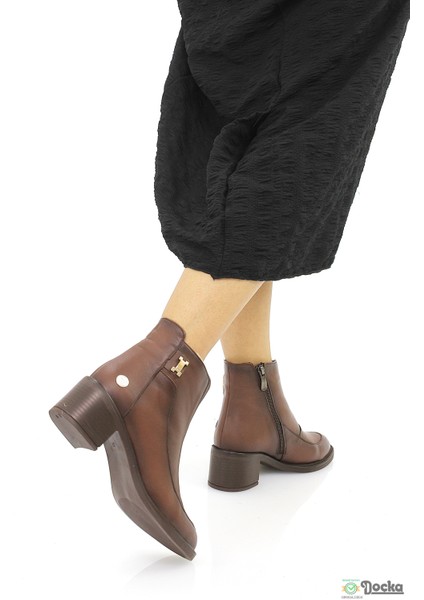 Mammimia Kadın Hakiki Deri Ortopedik Klasik Kalın Topuklu Bot M26/KB1910 fırsatları