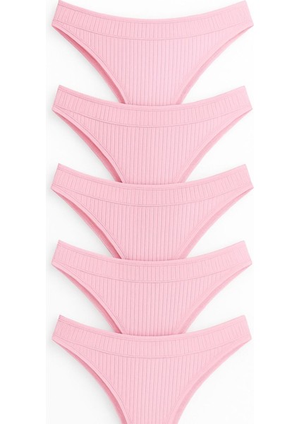 Kadın Pamuklu Tanga Külot 5’li Paket - Pembe modelleri