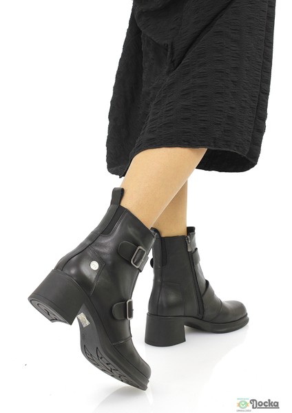 Mammimia Kadın Hakiki Deri Ortopedik Klasik Kalın Topuklu Spor Tarz Bot M26/KB8570 fiyatları