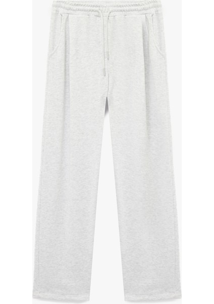 Rahat Kalıp Beli Bağcıklı Cepli Geniş Paça Eşofman Altı