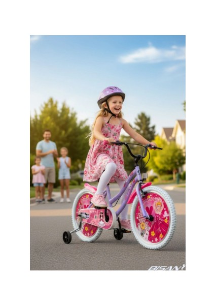 Bisan Queen Çocuk Bisikleti 30 cm V Fren 20 Jant 1 Vites Metalik Lila Pembe