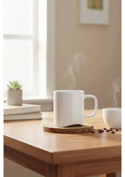 Seramik Kupa 300ML (Beyaz)