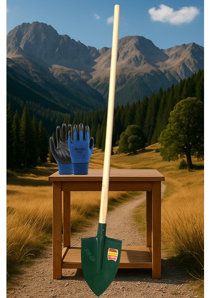 Dayanıklı Bel Kürek ve Ahşap Sap Eldivenli fiyatları