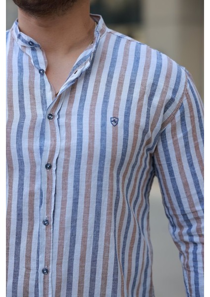 Erkek Hakim Yaka Çok Renkli Gömlek modelleri