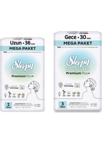 Bio Natural Premium Plus Hijyenik Ped Mega Paket Uzun 36 Adet+Gece 30 Adet+Cüzdan Hediyeli fiyatları