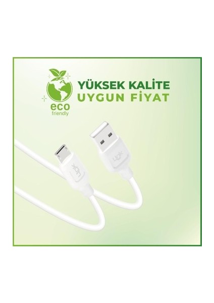 Linktech K448 Micro USB Data/şarj Kablosu 1mt 2.4A Beyaz modelleri
