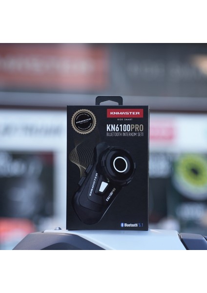 KN6100 PRO Motosiklet Kask İnterkom Bluetooth Intercom Kulaklık Seti Siyah indirimleri