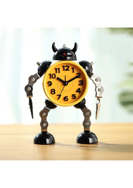 Yatak Odası Çalar Saat, Robot Çalar Saat, Öğrenci Ev Dekorasyonu Masaüstü Saati (Yurt Dışından)