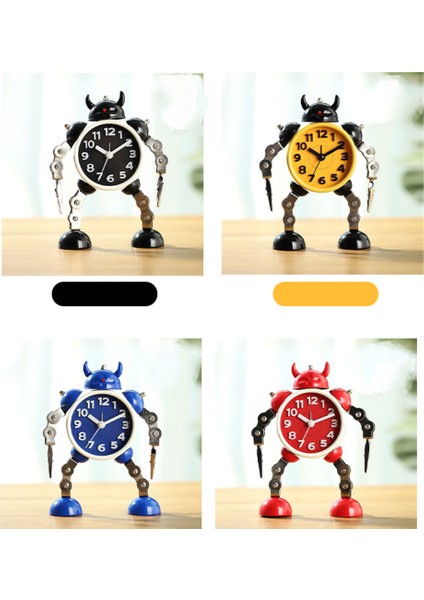 Yatak Odası Çalar Saat, Robot Çalar Saat, Öğrenci Ev Dekorasyonu Masaüstü Saati (Yurt Dışından) fiyatları