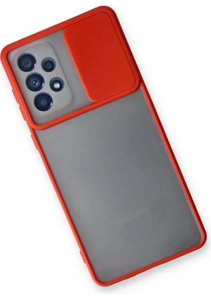 Samsung Galaxy A33 5g Kılıf Palm Buzlu Kamera Sürgülü Silikon - Kırmızı modelleri