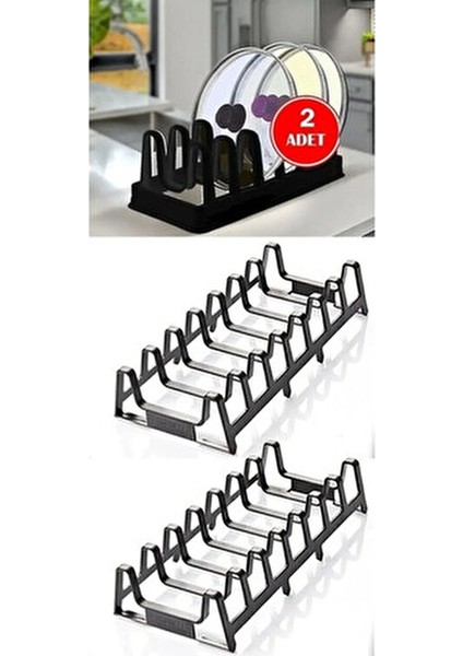 2 Li Tencere Kapak ve Tabak Düzenleyici Organizer Ergonomik Plastik Malzeme fiyatları