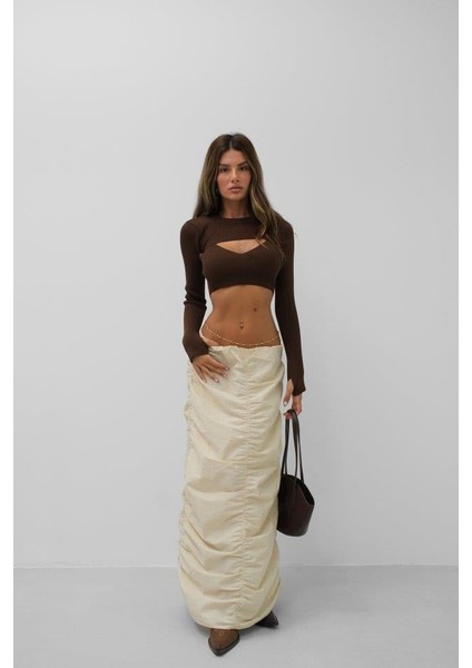 Büzgü Detay Maxi Etek fiyatları