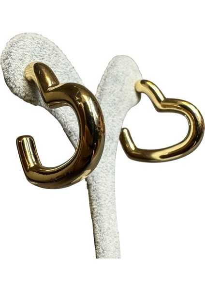 Büyük Kalp Model Tasarım Küpe