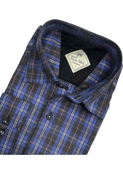 Klasik %100 Cotton Uzun Kollu Terletmeyen Kışlık Flanel Kumaş Çok Renk Gömlek (Regular Kalıp) fiyatları