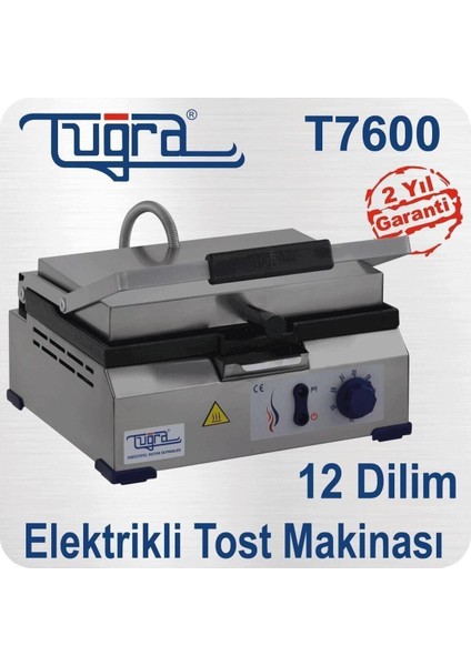 12 Dilim Elektrikli Döküm Tost Makinesi, Gri, Pratik ve Dayanıklı