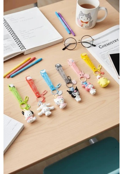 Sanrio Karakterleri Lisanslı Anahtarlık - Kuromi - Cinnamoroll - Hello Kitty - My Melody