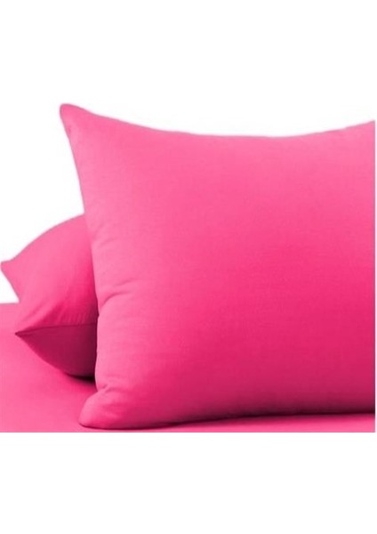 Yastık Kılıfı Kapaklı (2 Adet) 50 x 70 cm Fuşya