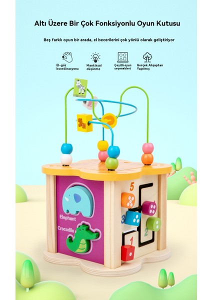Dört Yüzlü Boncuk Oyunu Hazine Kutusu Zeka Oyuncağı (Yurt Dışından) modelleri