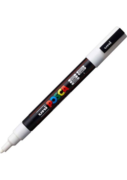 Posca Pc-3m 0.9-1.3 Poster Markör Kalem (1 Adet Siyah + 1 Adet Beyaz) fiyatları