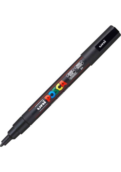 Posca Pc-3m 0.9-1.3 Poster Markör Kalem (1 Adet Siyah + 1 Adet Beyaz) modelleri