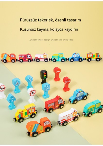 Mıknatıslı Trafik Treni Ebeveyn-Çocuk Etkileşimli Oyuncak (Yurt Dışından) fiyatları
