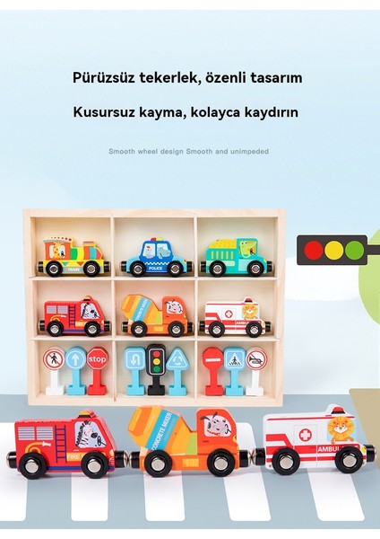 Mıknatıslı Trafik Treni Ebeveyn-Çocuk Etkileşimli Oyuncak (Yurt Dışından) fırsatları