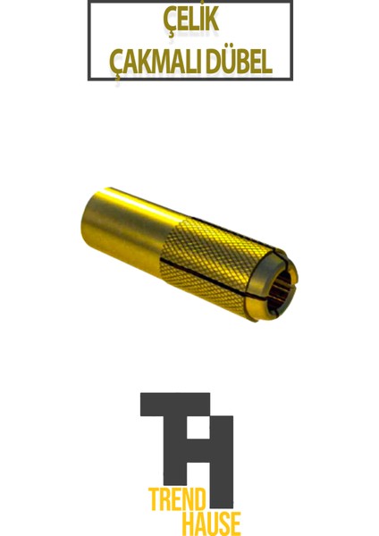Çelik Çakmalı Dübel Boş 8mm 25 Adet