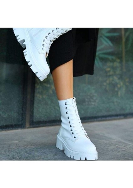 Beyaz Cilt Bağcıklı Bot 258156 39