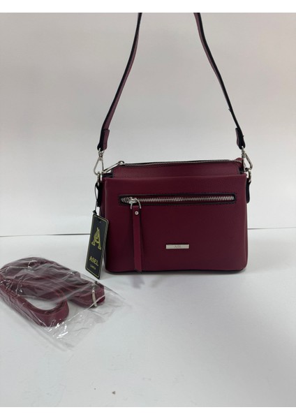 , Çok Gözlü , bordo bayan Omuz ve Çapraz Çantası
