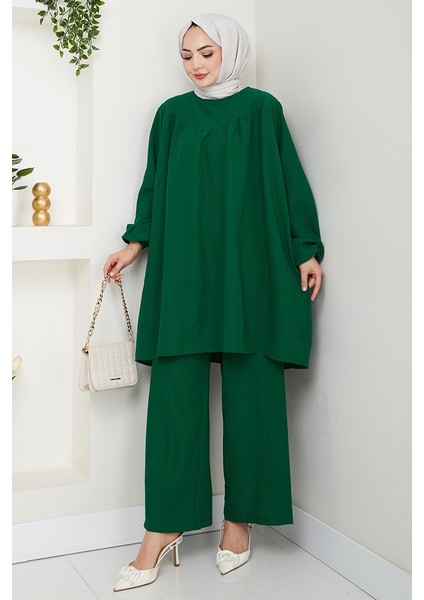 Tunik Pantolon Ikili Takım 1606 - Zümrüt Yeşili