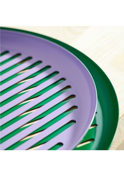 Yuvarlak Tepsi, Yeşil-Lila, 2 Parça fiyatları
