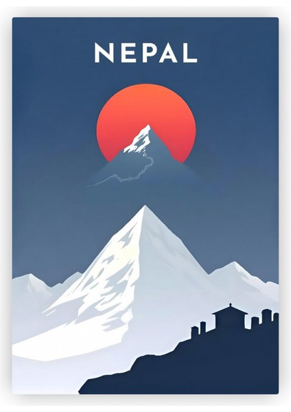 Nepal Ahşap Poster 20x29 cm