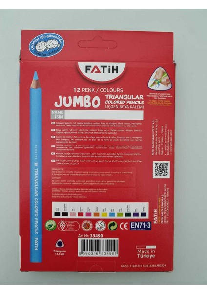 Jumbo Üçgen Kuru Boya Kalemi fiyatları
