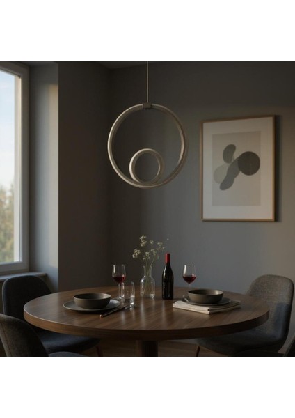 Joker Beyaz Ledli Tekli Sarkıt Avize