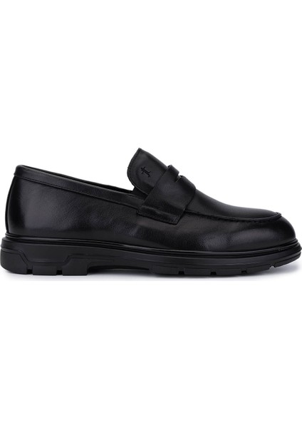 Erkek Hakiki Deri Siyah Loafer Ayakkabı 298 3110-W2050 Erk Ayk SK25-26 Sıyah Atlas