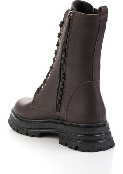 Kahve Hakiki Deri Kadın Bot & Bootie K02462040503 modelleri