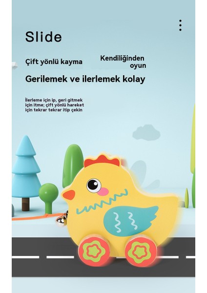 Ahşap Bebek Hayvan El Itme Çekme Araba (Yurt Dışından) modelleri