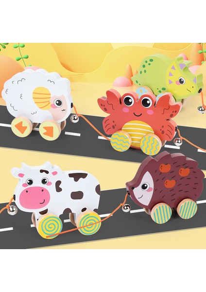 Ahşap Bebek Hayvan El Itme Çekme Araba (Yurt Dışından) fırsatları