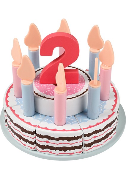 Çift Katlı Doğum Günü Pastası Zeka Geliştirici Kesme Oyuncağı (Yurt Dışından)
