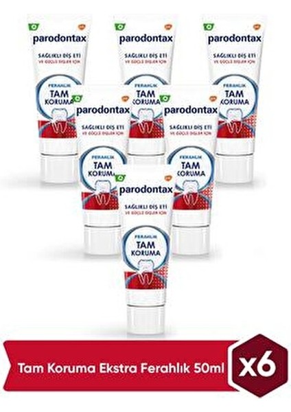Tam Koruma Beyazlatıcı Diş Macunu Ekstra Ferahlık 50 ml x 6 Adet fiyatları
