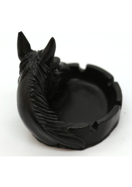 El Yapımı Beton At Başlı Küllük | Siyah Dekoratif Küllük | Hediyelik Eşya indirimleri