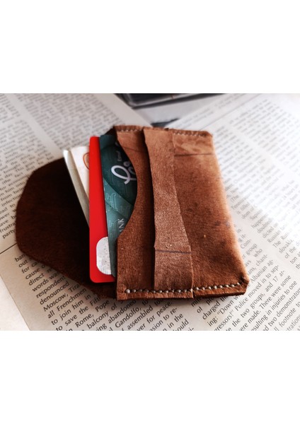 Tamamen El Emeği Hakiki Deri Minimalist Cüzdan Kartlık ( 11X6.5CM) XX23 fiyatları