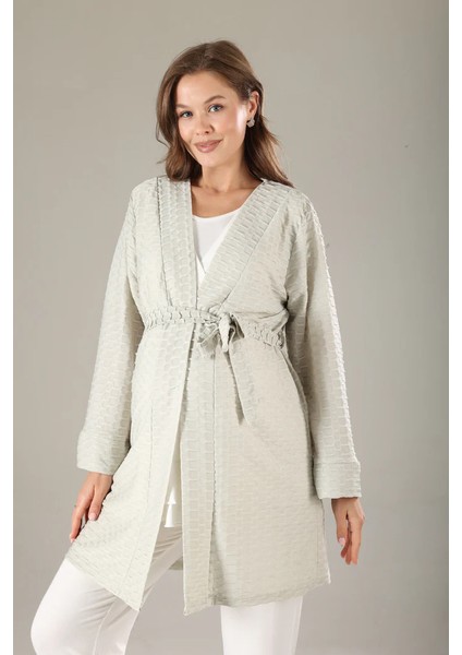 Pamuklu Kruvaze Yaka Lohusa ve Günlüğe Uygun Pijama Sabahlık Takımı