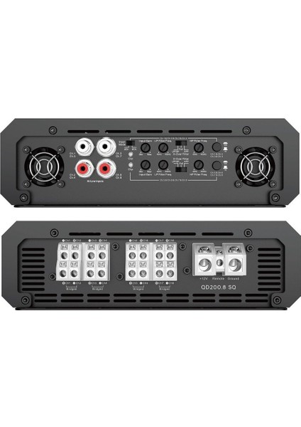 Garaj Dünyası QD200.8 Sq | Qline D Sınıfı 8 Kanal Amplifikatör 4 Ohm 8*200W Rms