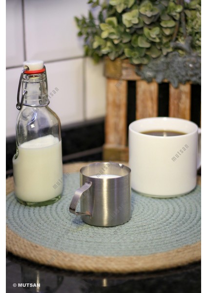 6'lı Mini Sütlük Seti - 90 ml | 304 Paslanmaz Çelik | Krema ve Süt Potu | Pitcher | Süt Sunum Kabı fiyatları