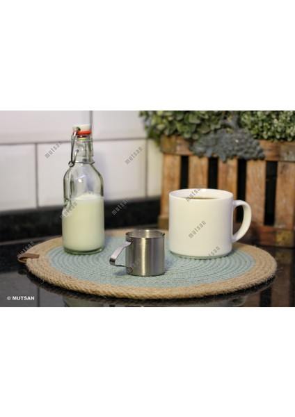 6'lı Mini Sütlük Seti - 90 ml | 304 Paslanmaz Çelik | Krema ve Süt Potu | Pitcher | Süt Sunum Kabı indirimleri