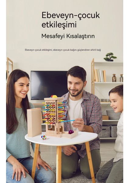 Ahşap Çubuklu Ebeveyn-Çocuk Erken Eğitim Zeka Oyuncağı (Yurt Dışından) fırsatları